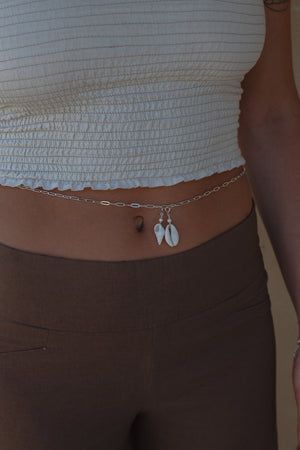 Paper Clip BASE BELLY CHAIN- Sterling Silver