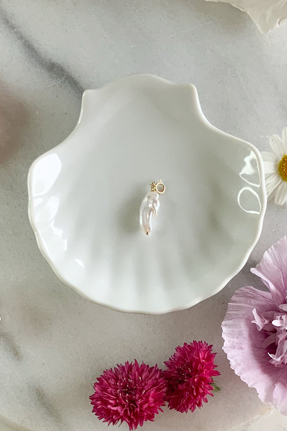 Keshi Pearl Charm- Gold Fill