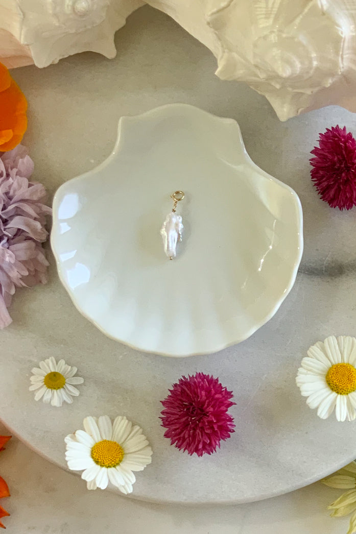 Keshi Pearl Charm- Gold Fill