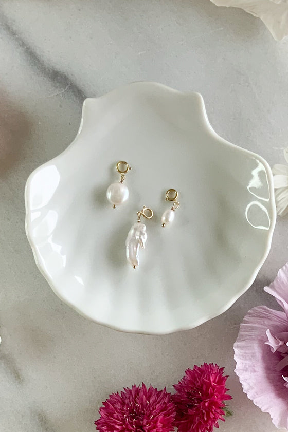 Keshi Pearl Charm- Gold Fill