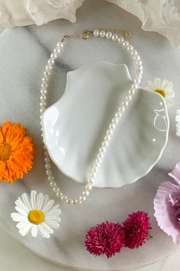 5mm Pearl Choker- Gold Filled