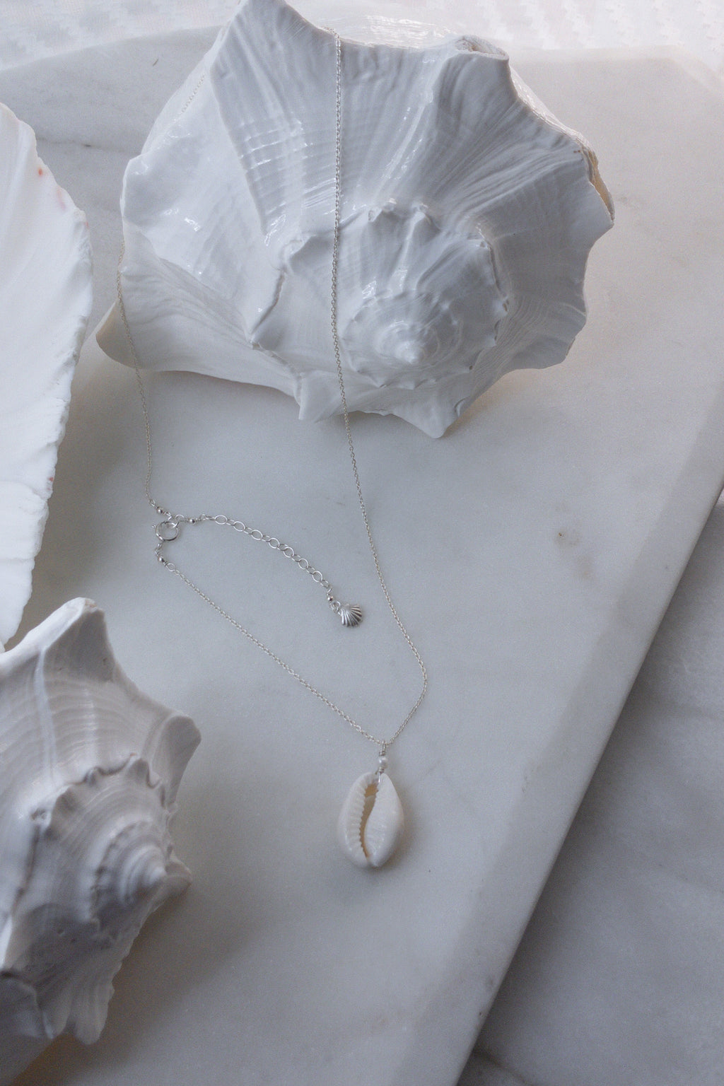 Cowrie Pearl Necklace - Sterling Silver