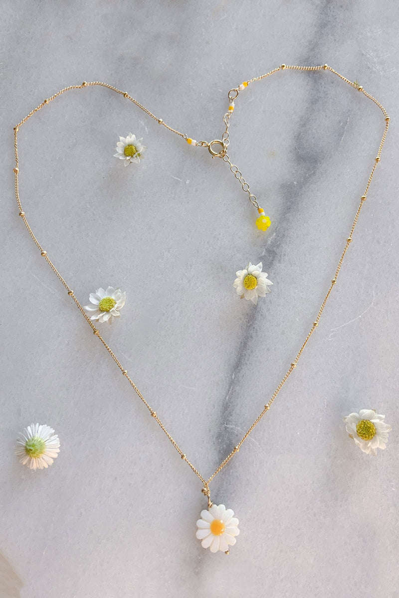 Daisy Satellite Necklace Gold Fill