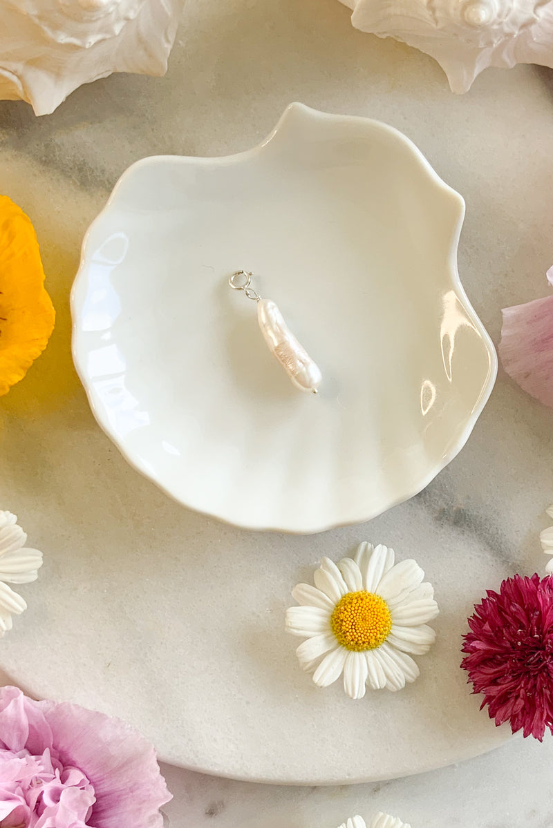 Keshi Pearl Charm- Sterling Silver