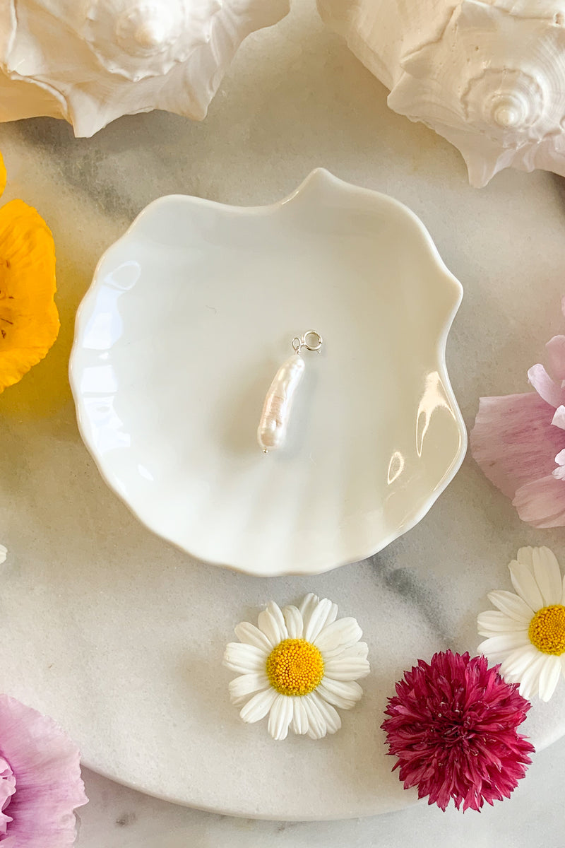 Keshi Pearl Charm- Sterling Silver