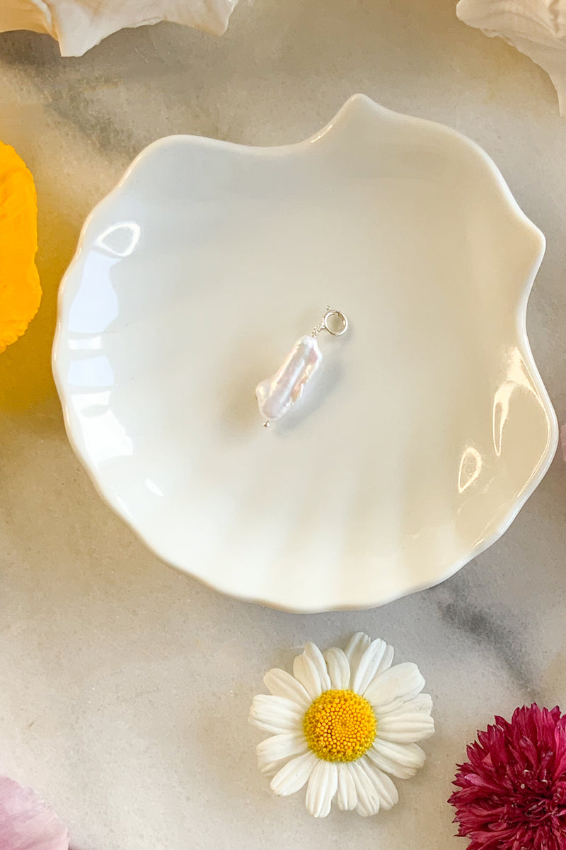 Keshi Pearl Charm- Sterling Silver