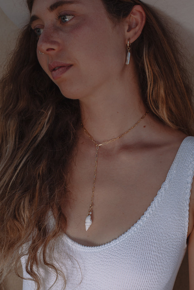 Paper Clip BASE Necklace Gold Fill