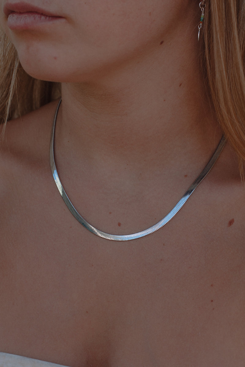 Herringbone Necklace- STAINLESS