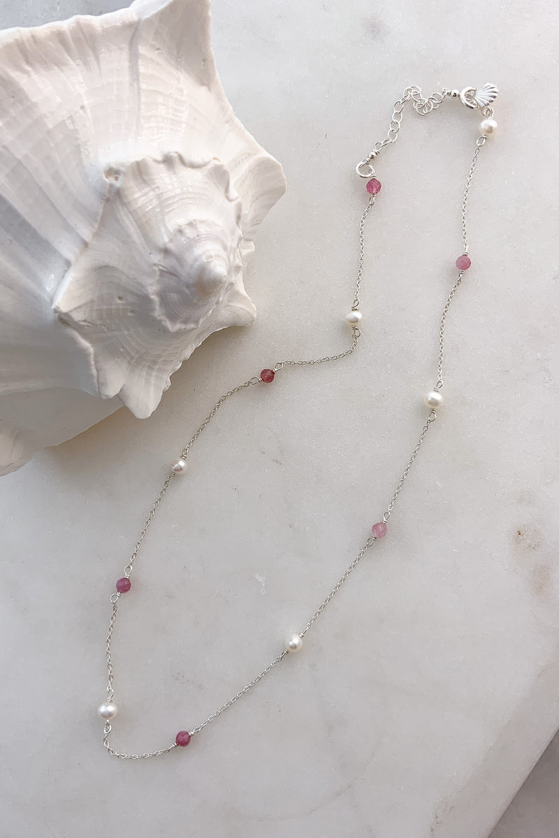 Pearl Tourmaline Choker - Sterling Silver