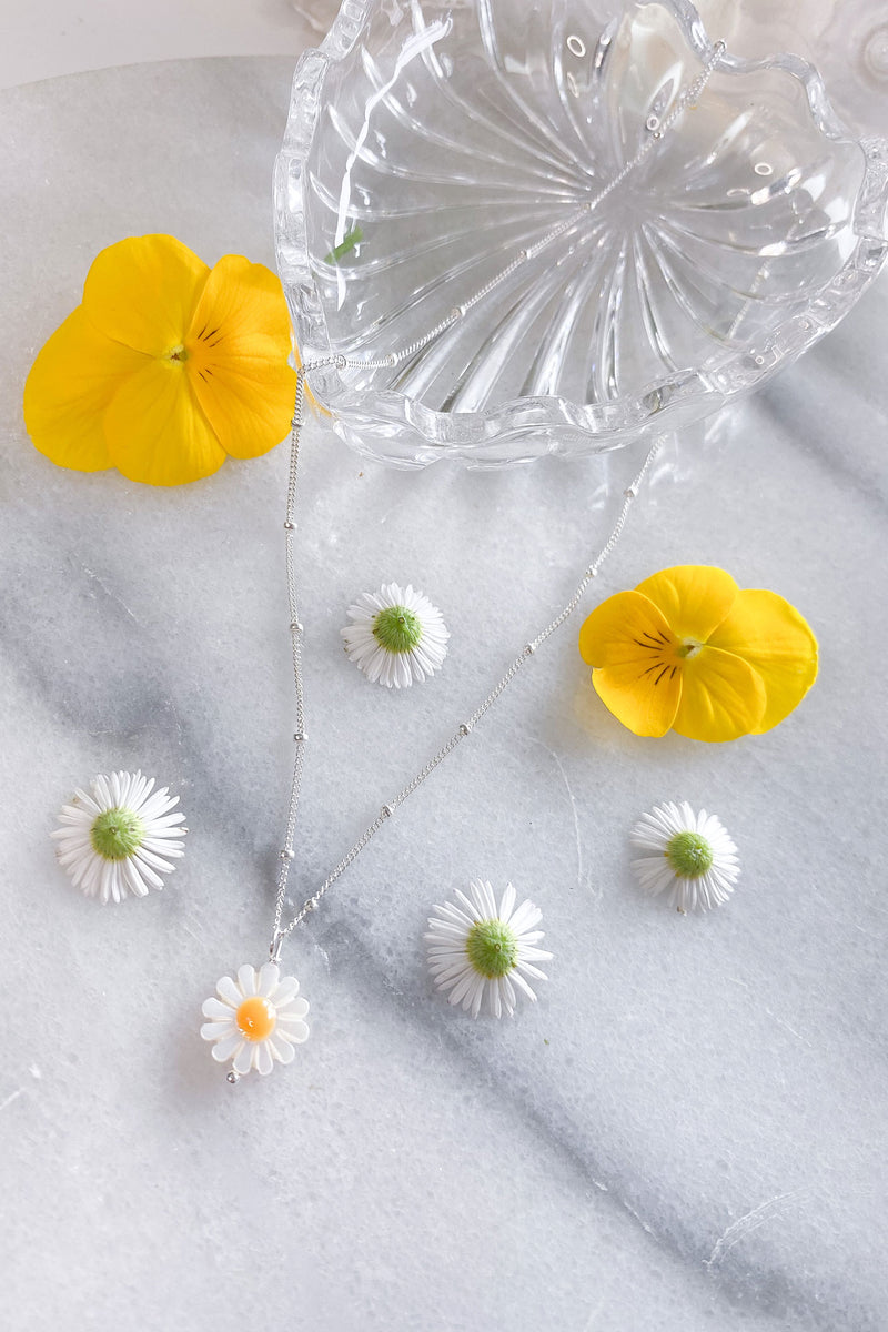 Daisy Satellite Necklace Sterling Silver