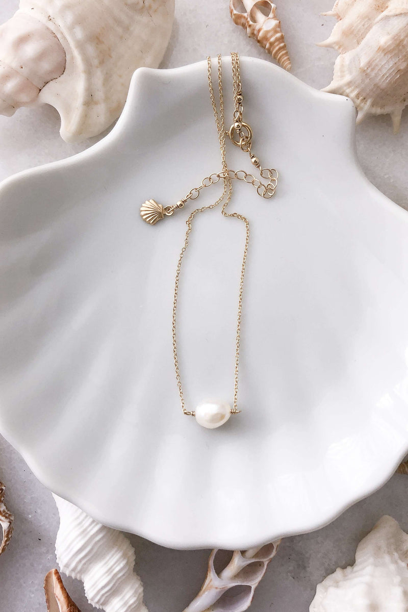 Single Pearl Choker/Necklace, Necklace with  by Lunarsea Designs