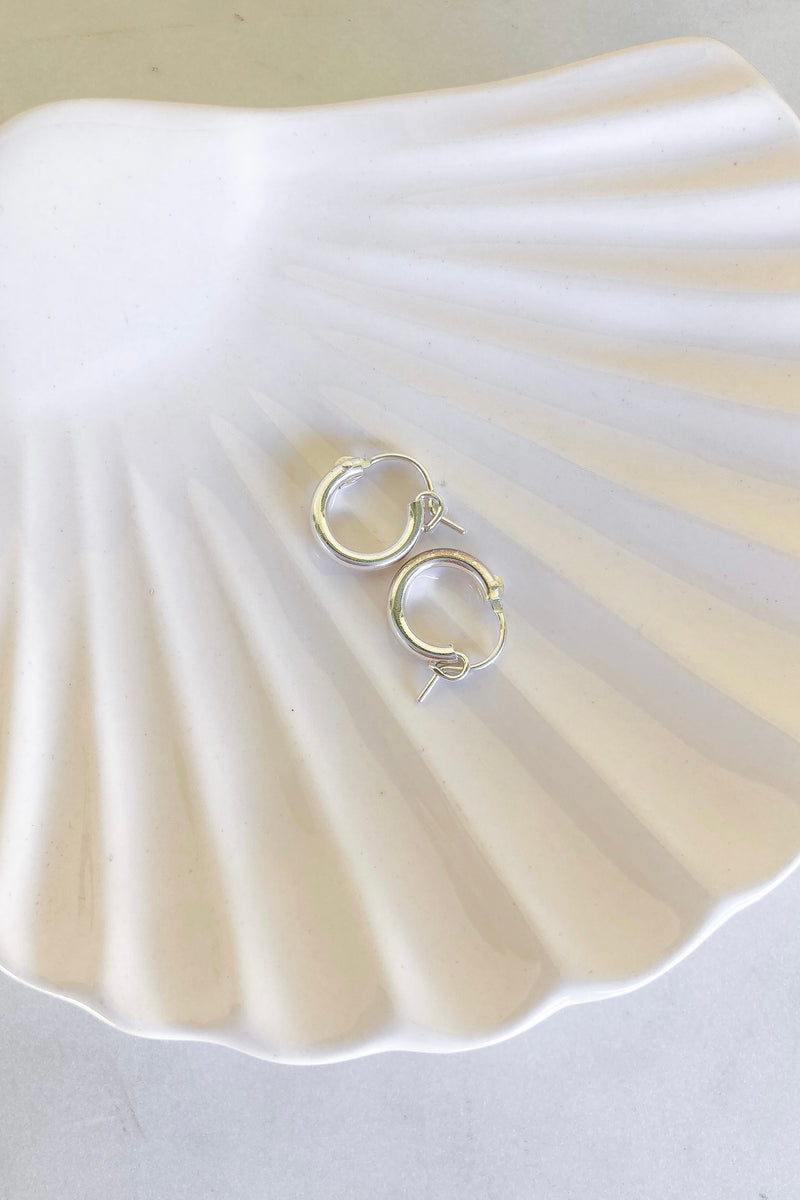 12mm Thick Click Hoops - Sterling Silver