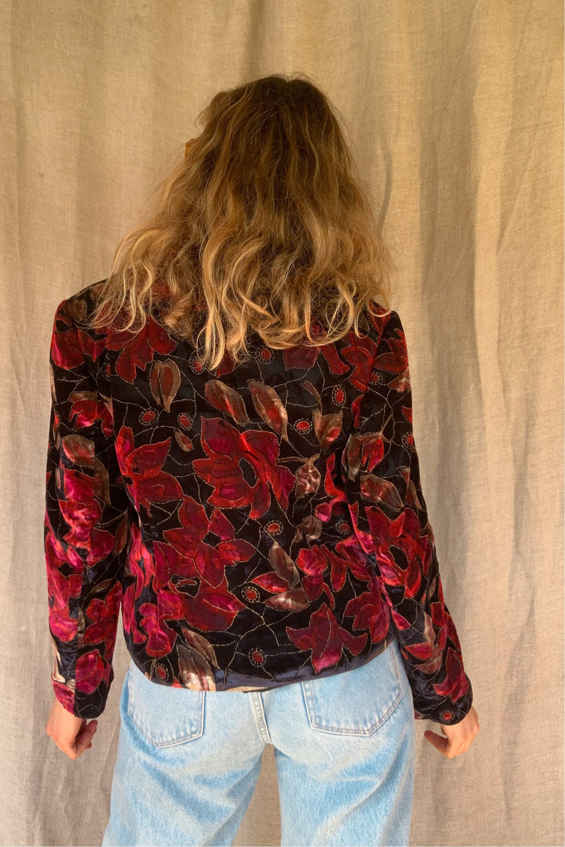 Royal Floral Velvet Jacket