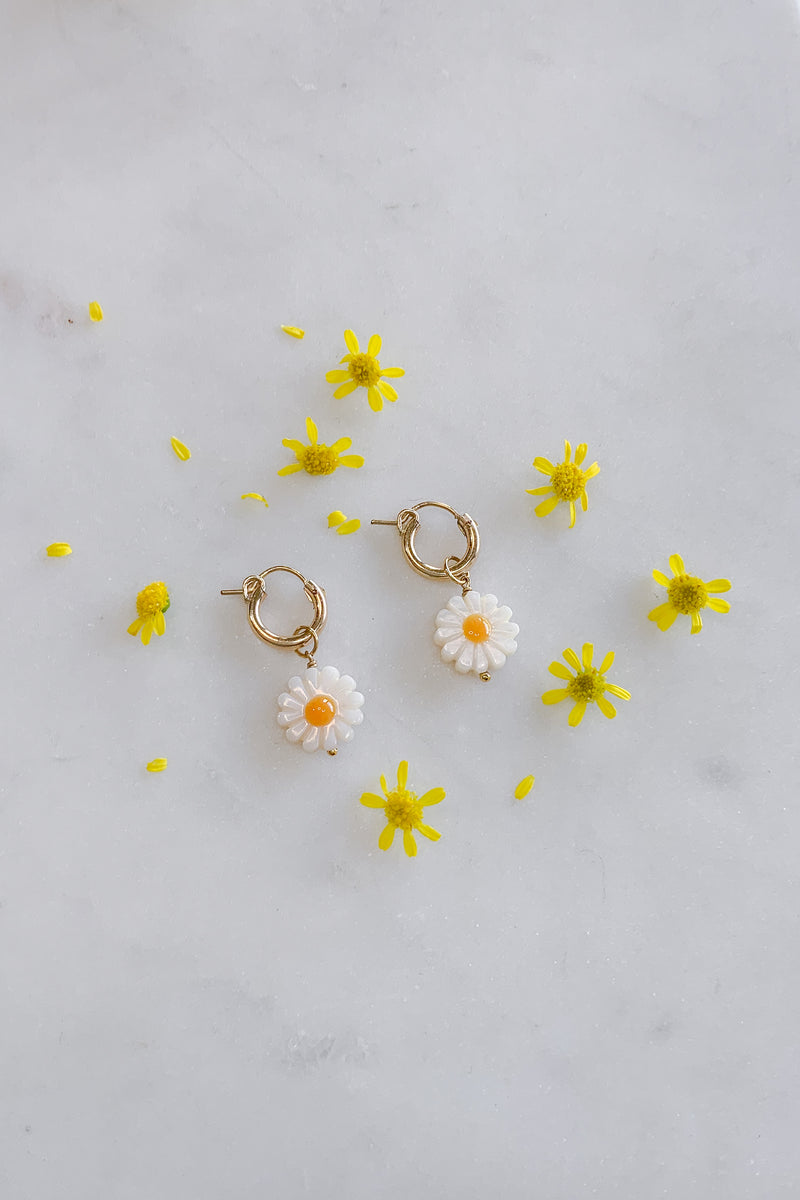 Daisy Hoops Gold Fill