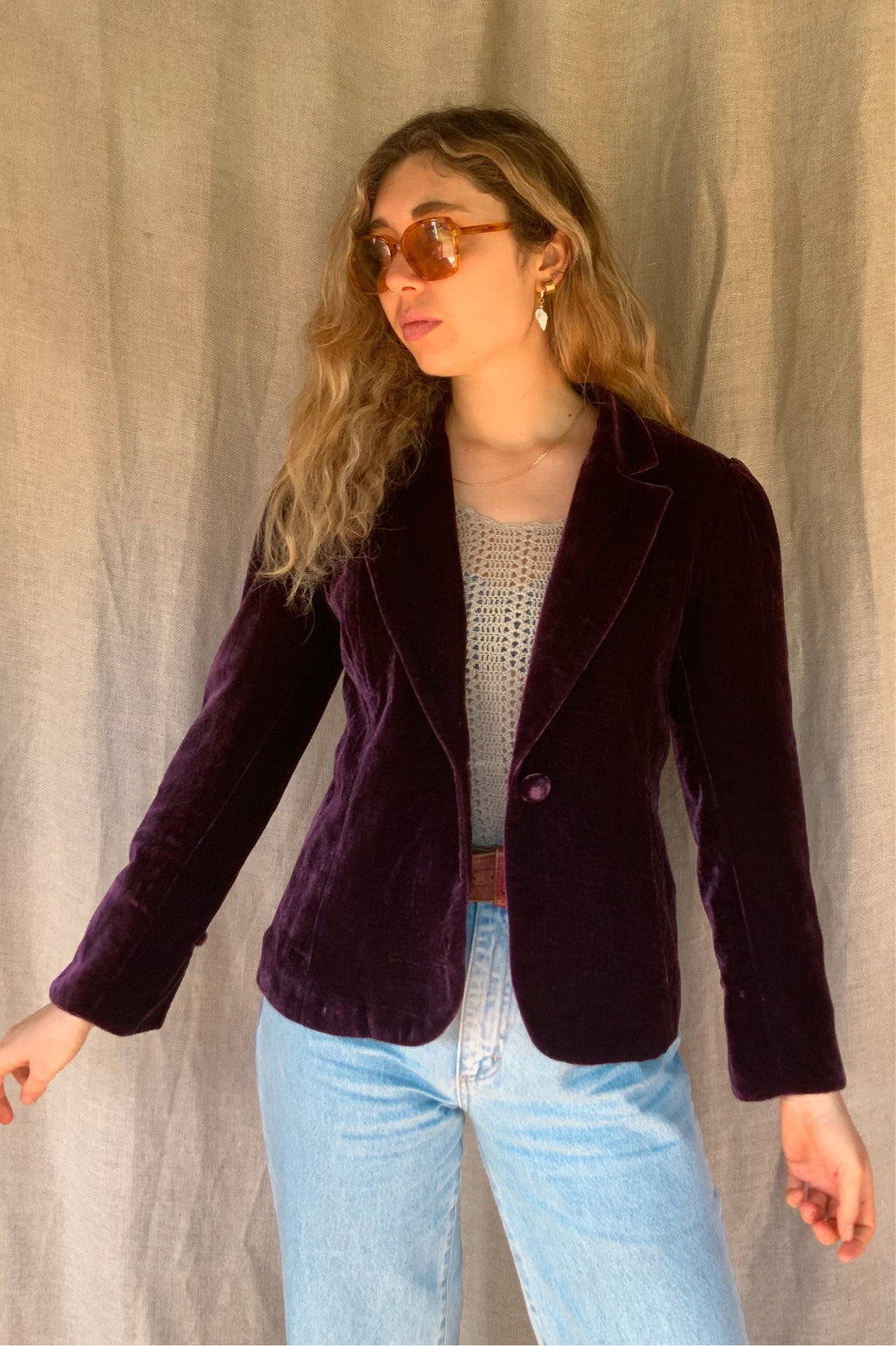Purple Velvet Jacket