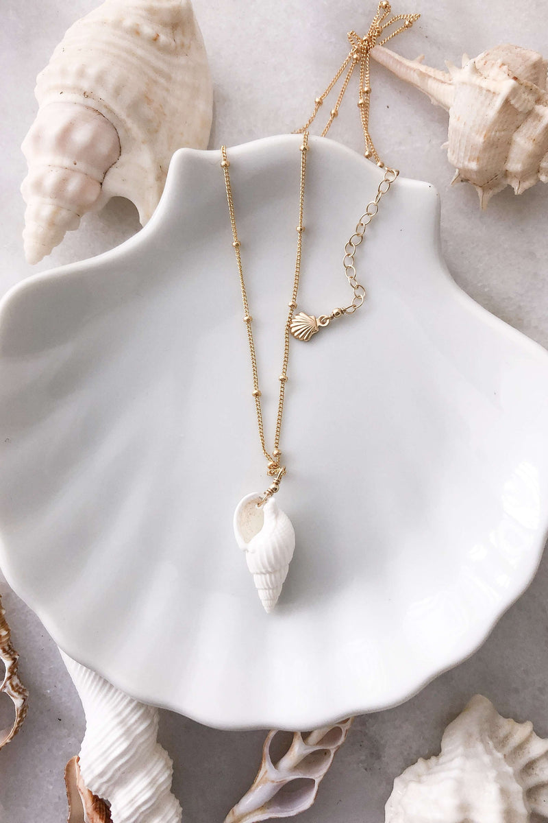 Gold Fill Cone Shell Satellite Necklace, Necklace with  by Lunarsea Designs