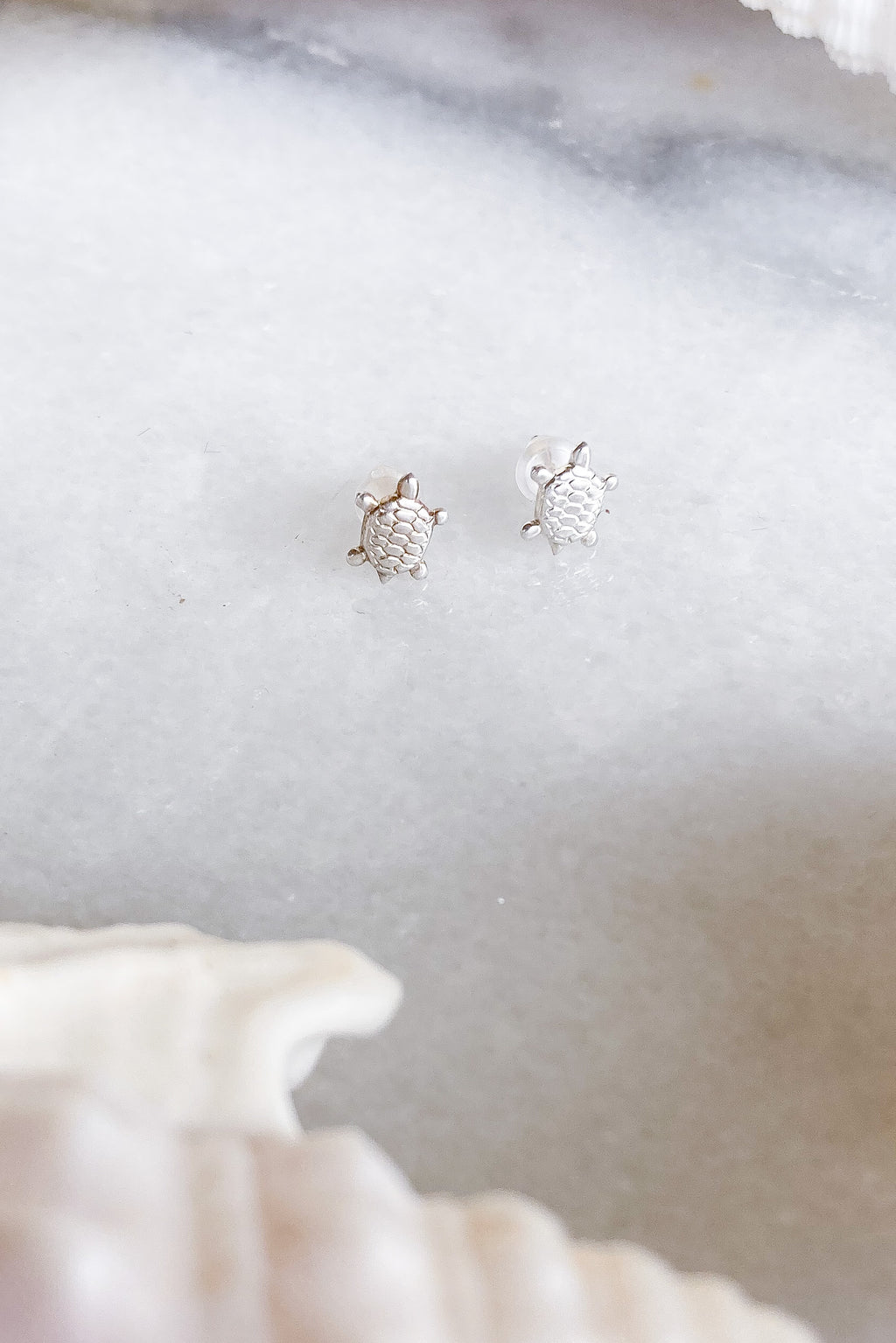 Turtle Studs - Sterling Silver