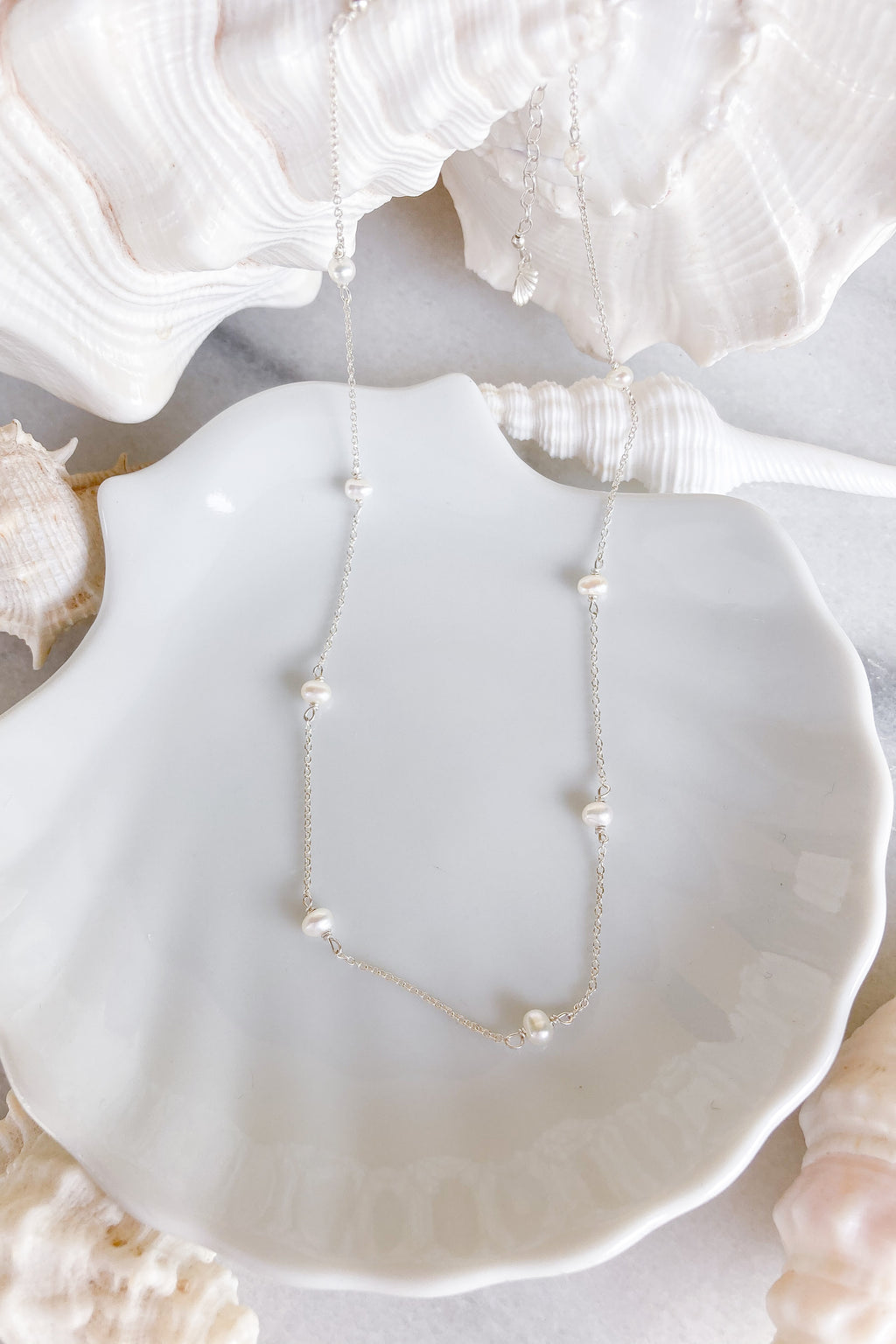 Pearl Chain Choker - Sterling Silver