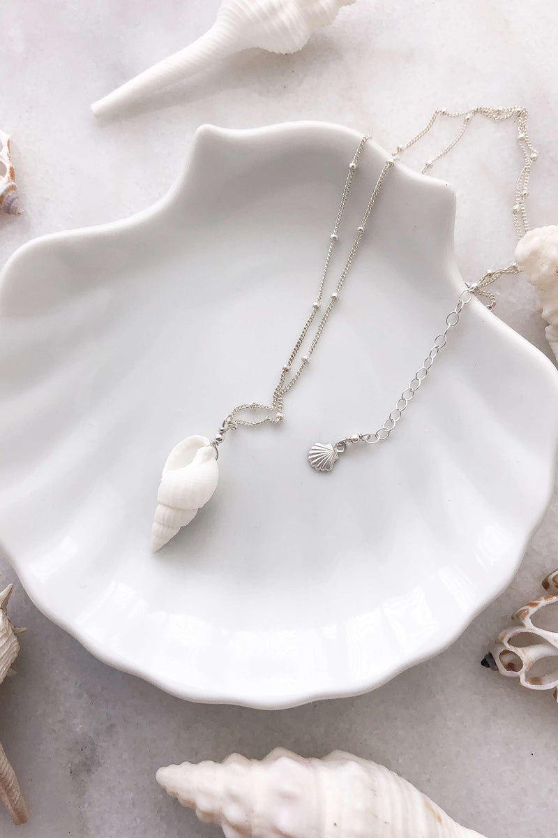 Cone Shell Satellite Necklace - Silver, Necklace with  by Lunarsea Designs