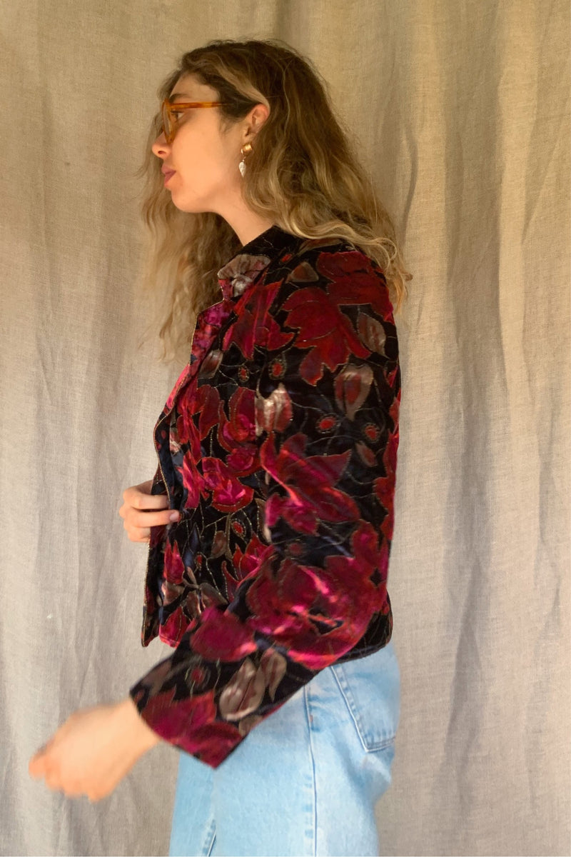 Royal Floral Velvet Jacket