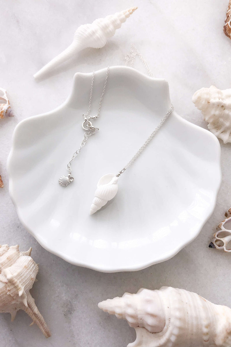 Cone Shell Necklace - Silver, Necklace with  by Lunarsea Designs