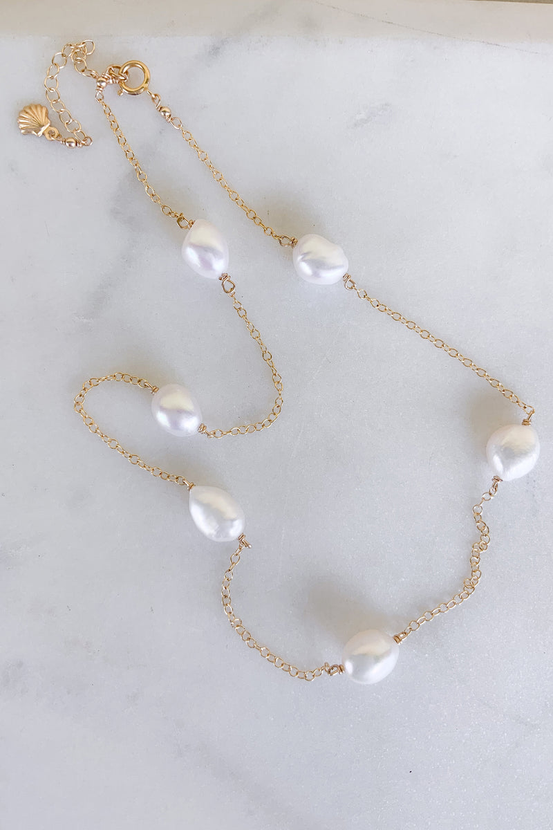 Pearl Choker - Gold Fill