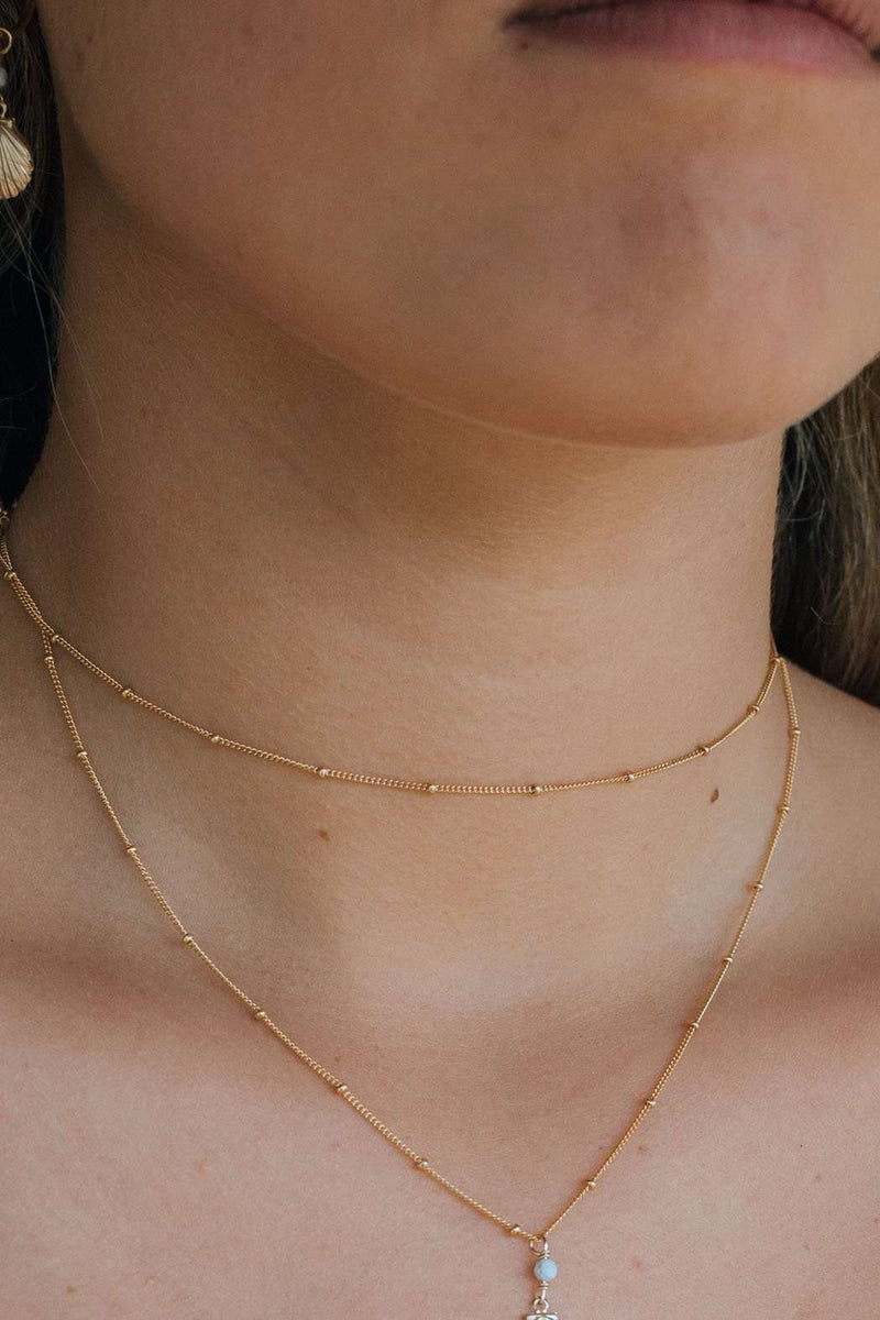 Gold Fill Satellite Choker, Necklace with  by Lunarsea Designs