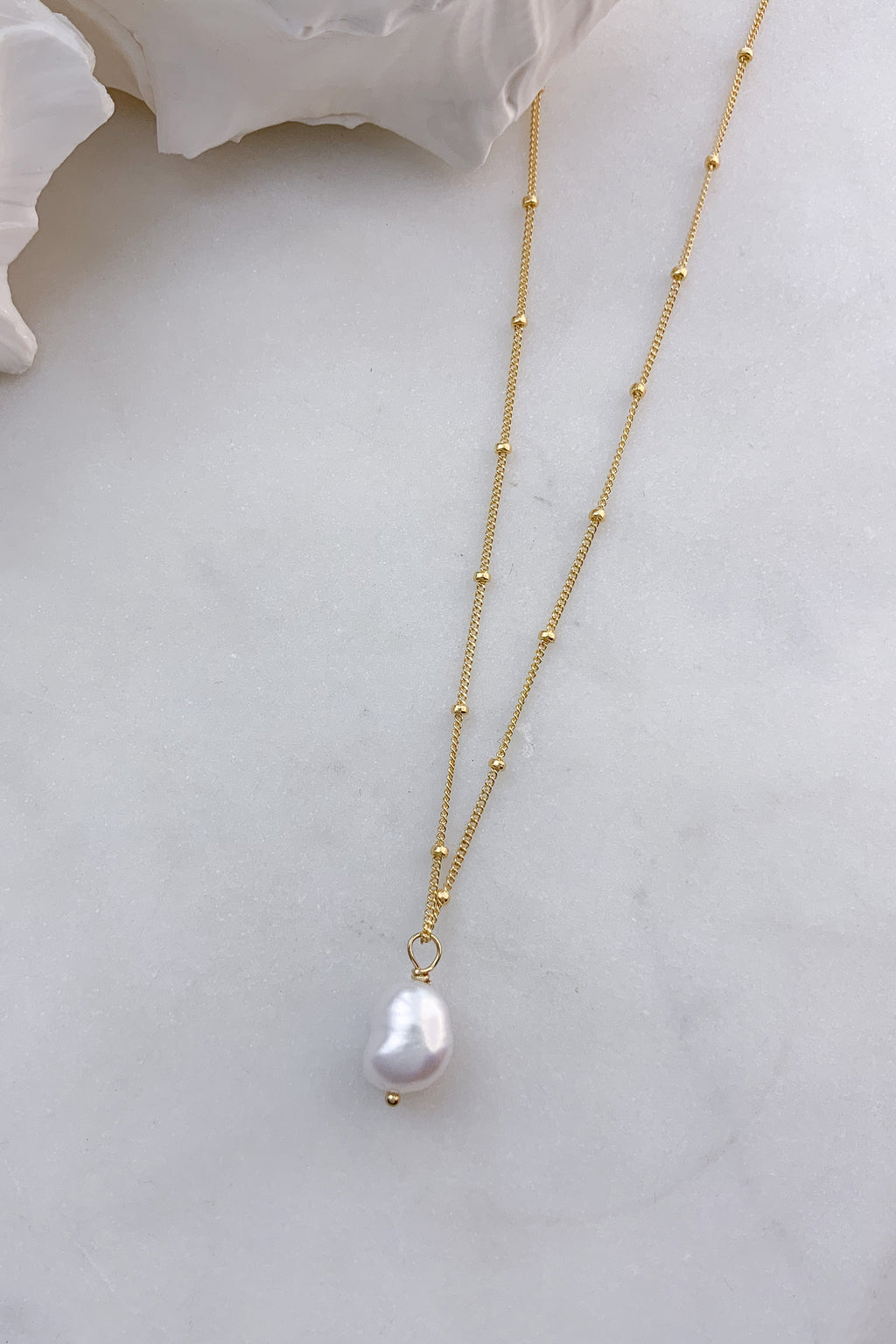 Pearl Necklace - Satellite Gold Fill