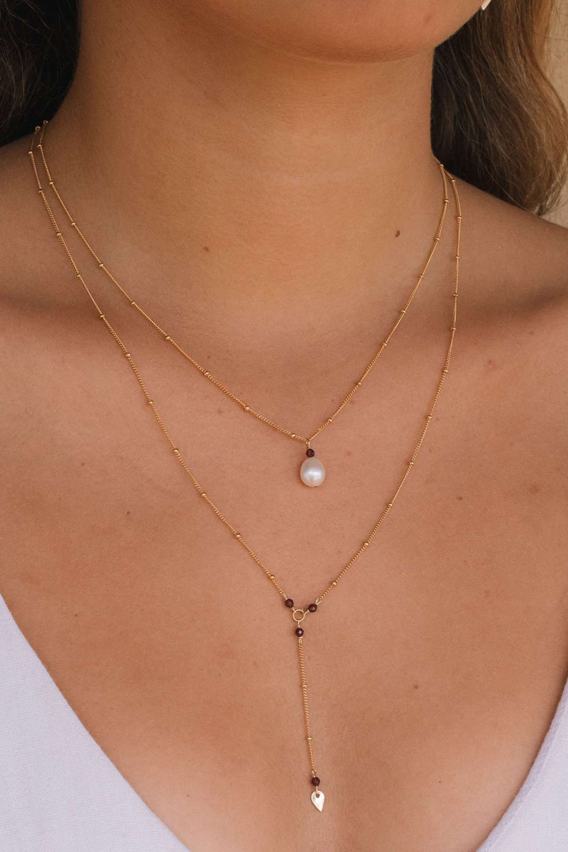 Gold Fill Pearl Satellite Necklace, Necklace with  by Lunarsea Designs