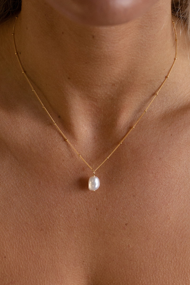 Pearl Necklace - Satellite Gold Fill