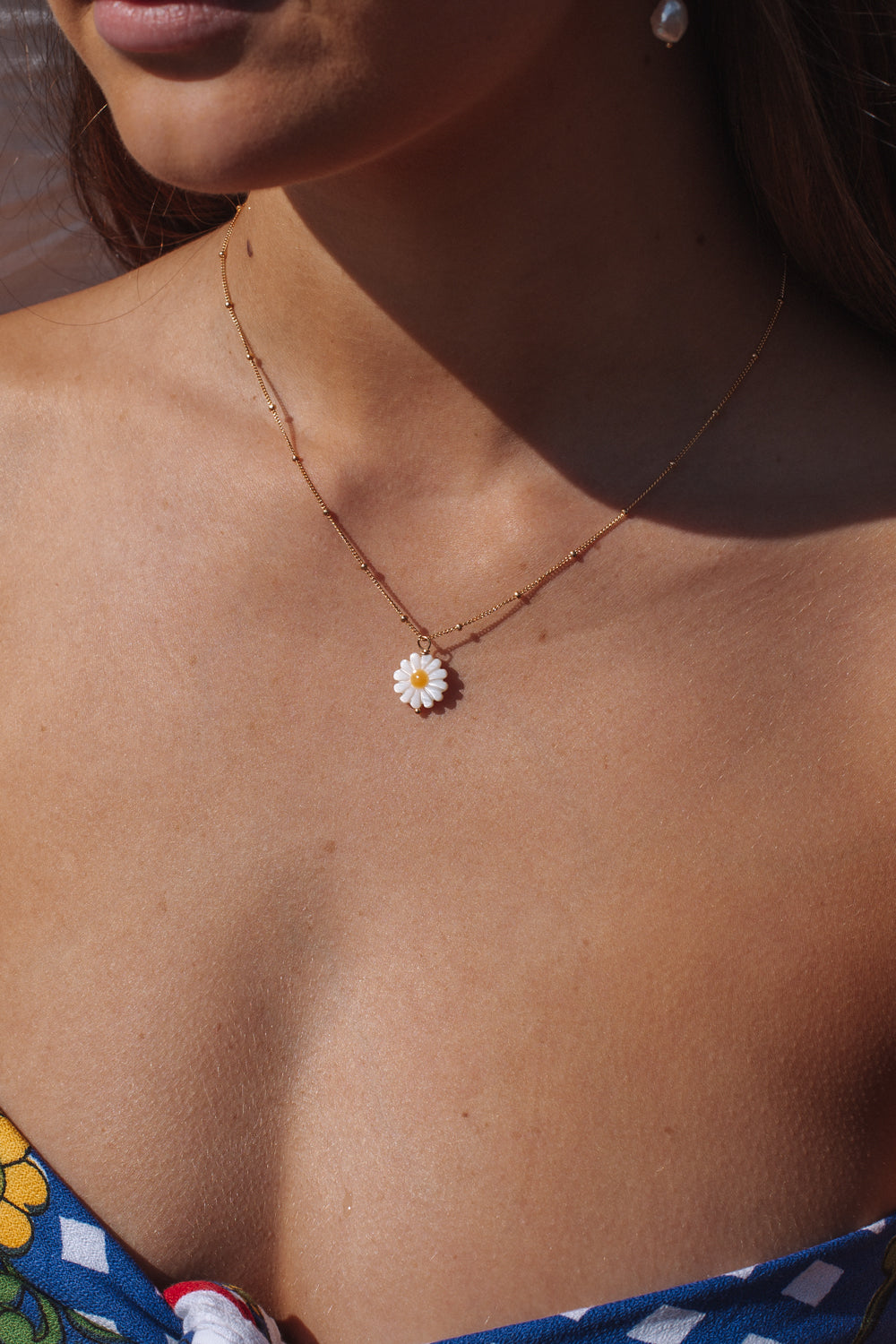 Daisy Satellite Necklace Gold Fill