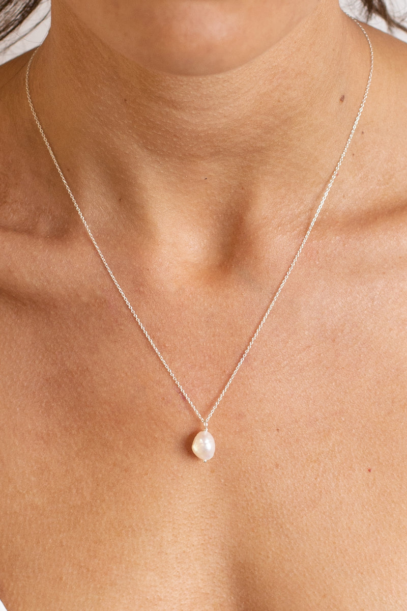 Pearl Necklace - Sterling Silver
