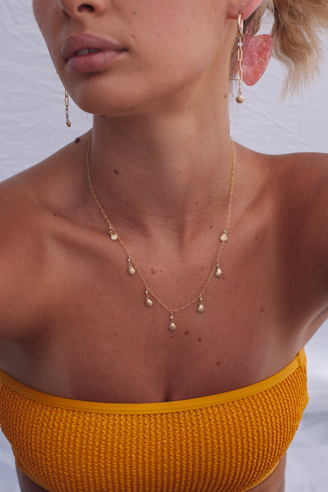 Tiny Shells Necklace - Gold Fill