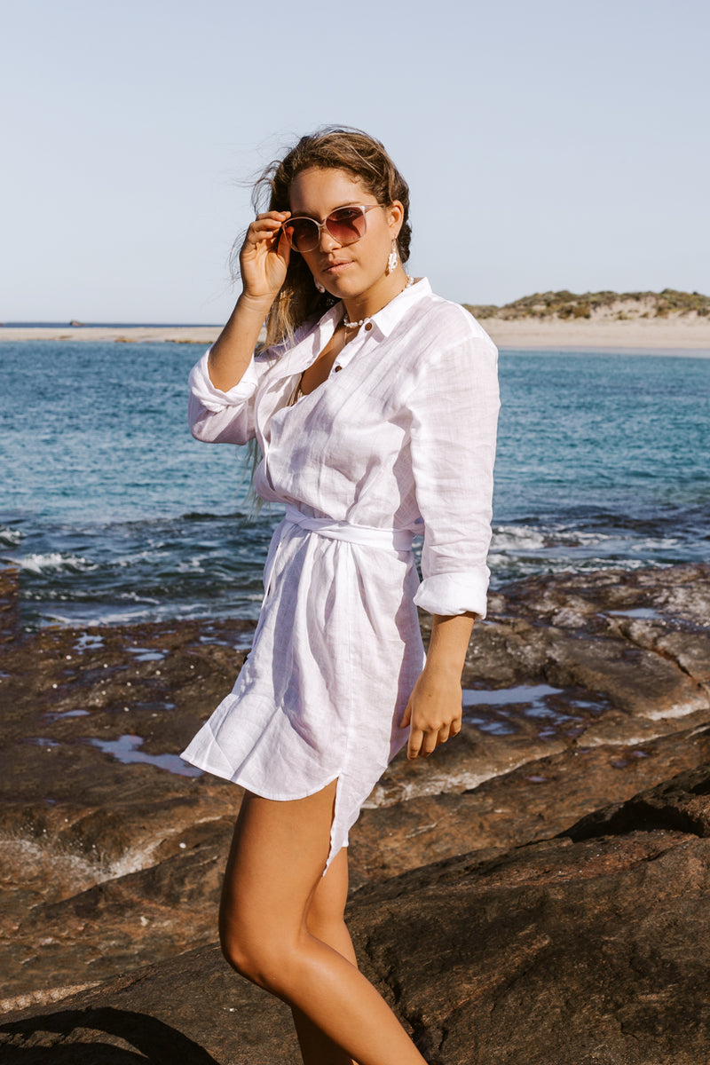 The Shirt Dress - White