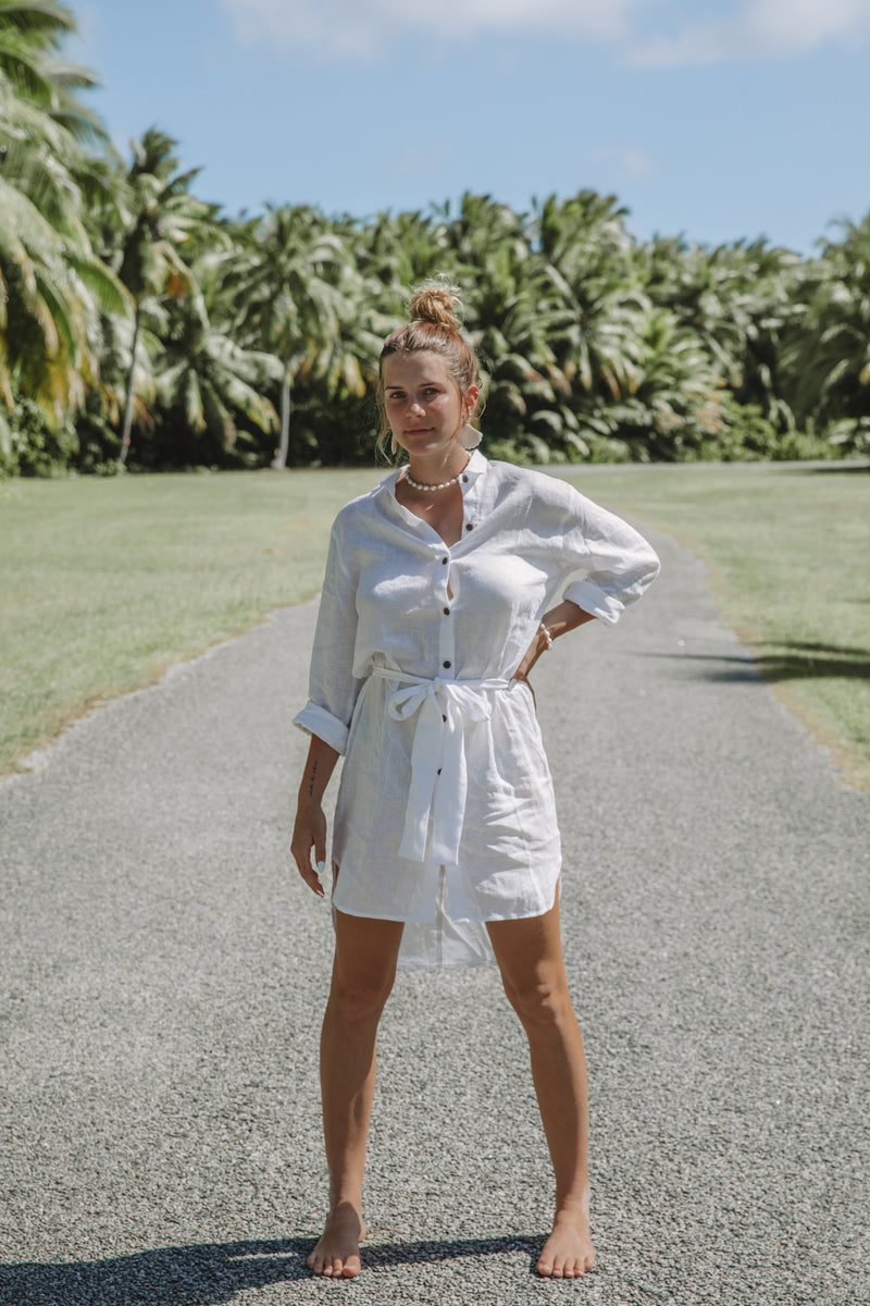 The Shirt Dress - White