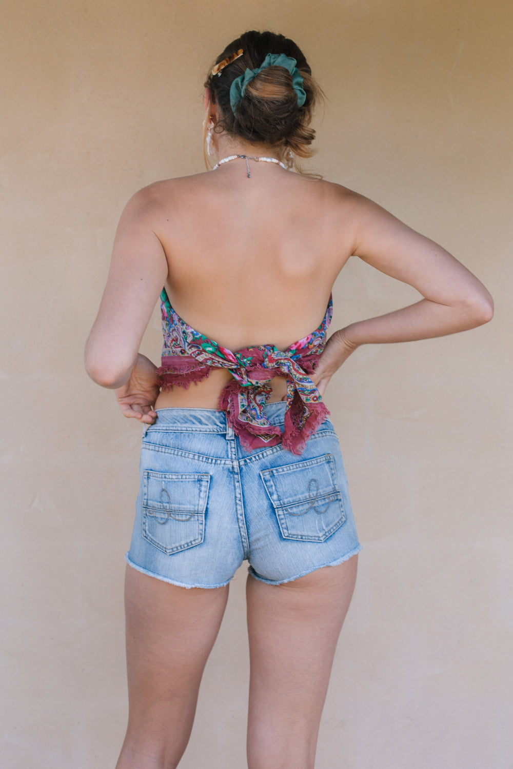 Vintage Floral Cotton Scarf